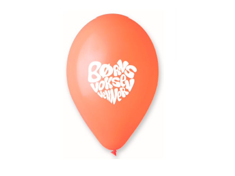 Ballon med logo - I poser á 50 stk.