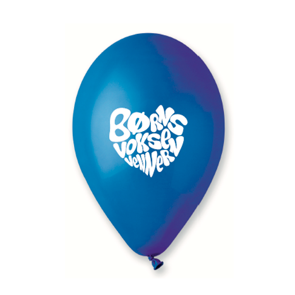 Ballon med logo - I poser á 50 stk.