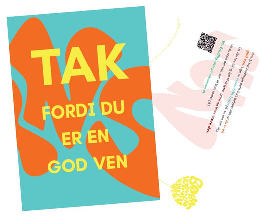 Postkort - TAK fordi du er en god VEN
